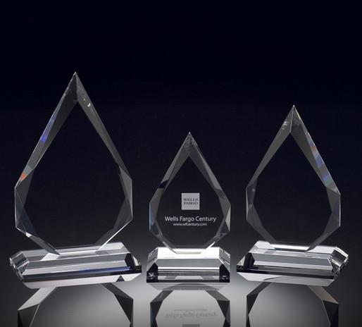 crystal diamond award/crystal masters diamond award/crystal diamond trophy