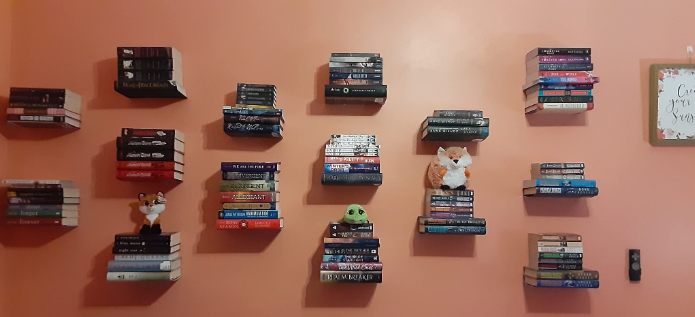 Detachable Metal Floating Bookshelf for Home Library Heavy Duty and Modern Design