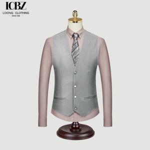 Quality Customized Black Suit Vest for Men's Business Formal Wear as Groom's Wedding Best Man wholesale
