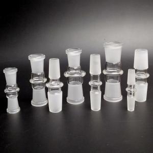 Quality Drop Down Glass Bong Adapt / Water Pipe Adaptor Male To Male / Male To Female 10mm 14mm wholesale