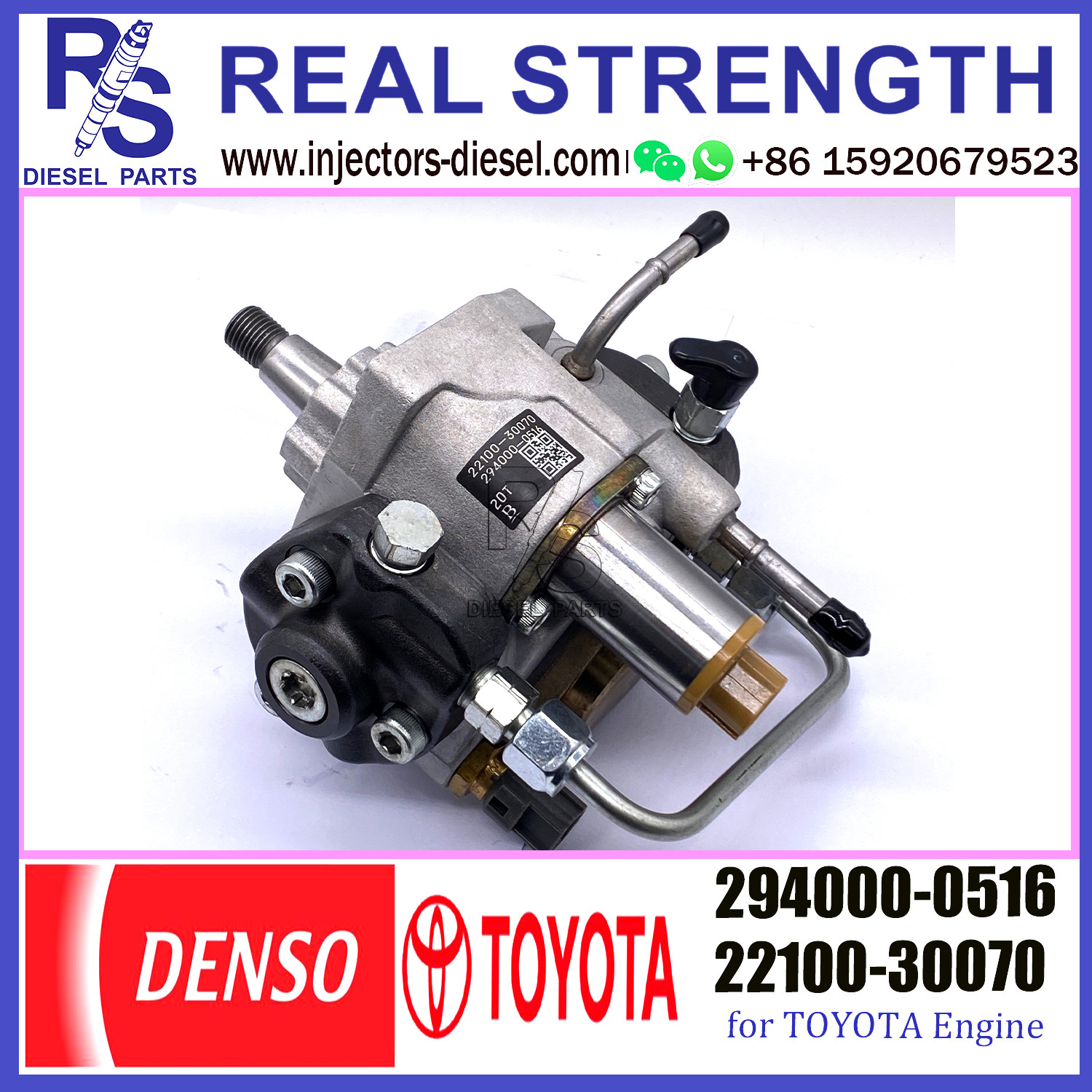 Diesel Engine Common Rail DENSO Fuel Pump 22100-30070 294000-0516 for TOYOTA engine