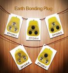 Plastic 60X40MM 1x4mm Banana Sockets Earth Bonding Plug
