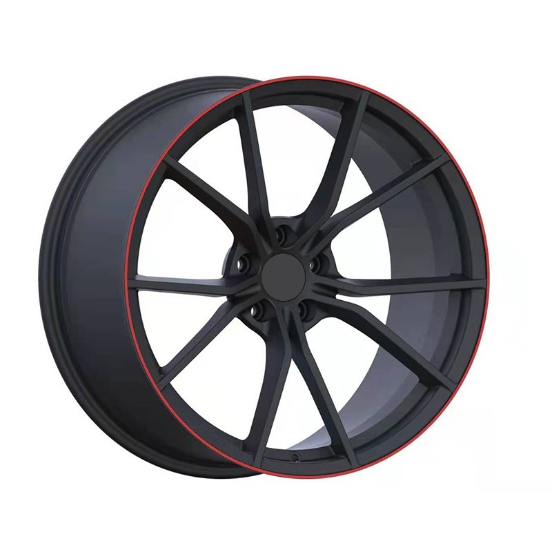 Centerlock type bright colour painting Forged Custom Wheels 18 19 Inch With Black Machine Face rims