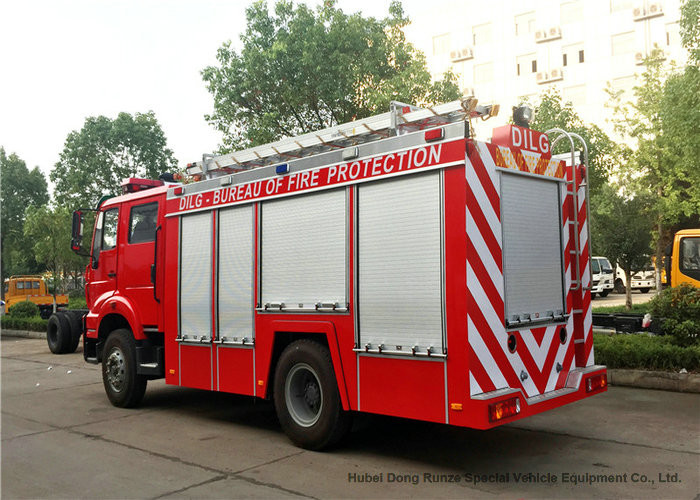Security Fire Fighting Truck With 5900 LWater tank and 2000 Liters Foam Tank