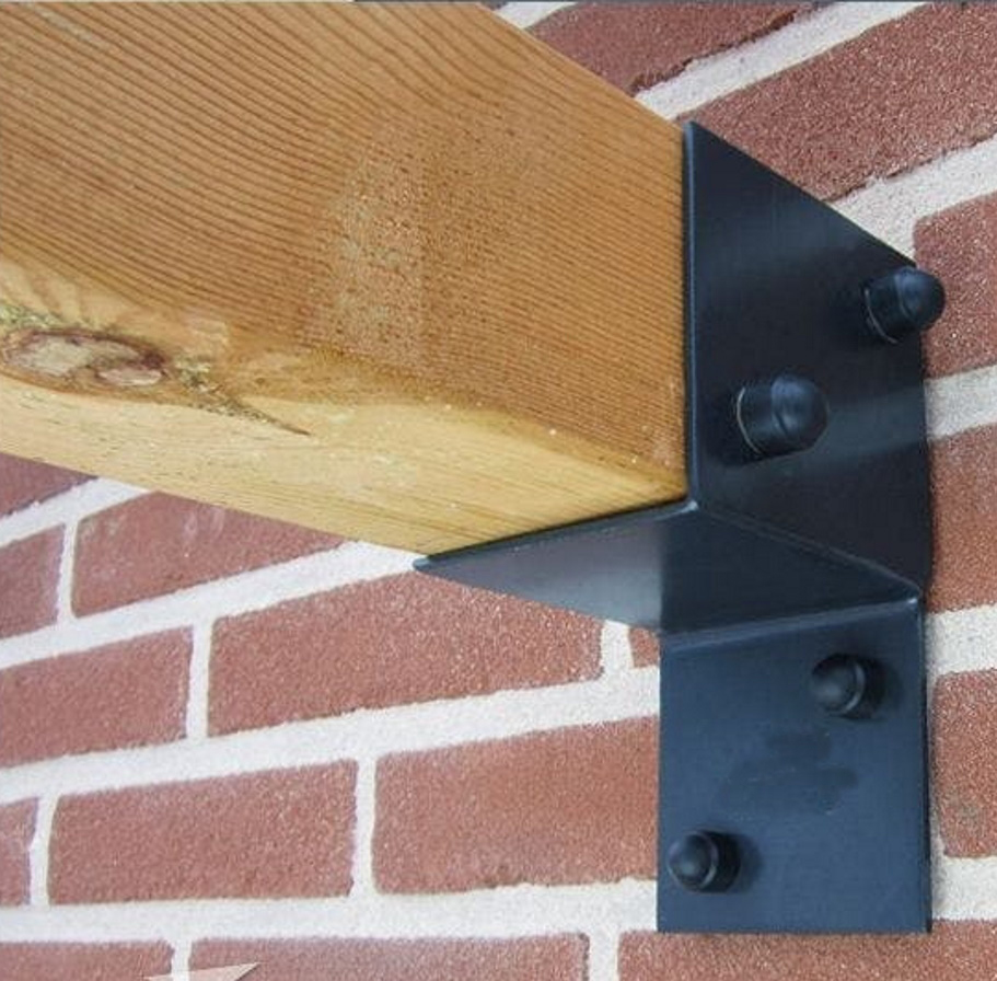 3 arm right angle pergola corner bracket for 4x4 wood posts extension modular size pergola brackets