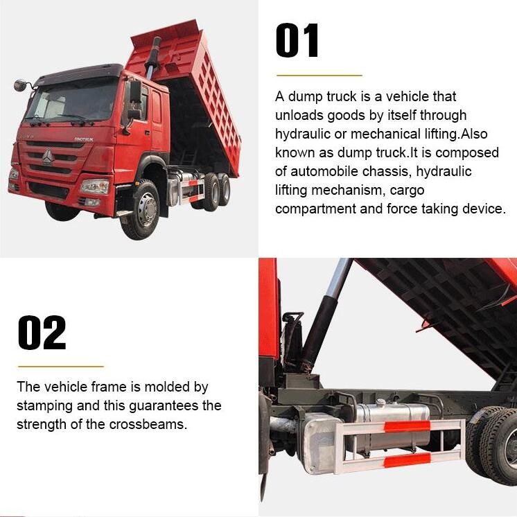 Heavy Duty Used Howo Dump Truck , Howo Ten Wheeler Dump Truck