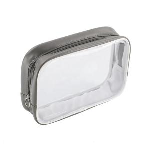 Quality Waterproof PVC Transparent Leather Zipper Makeup Pouch wholesale