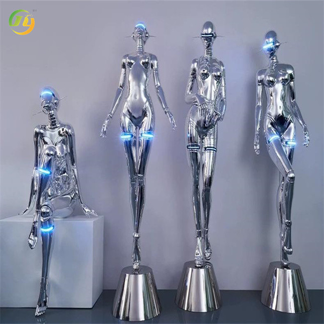 JYLIGHTING White Art Design Modern Floor Lamp Indoor Modern Creative Abstract Sculpture Mannequin Led Floor Lamp