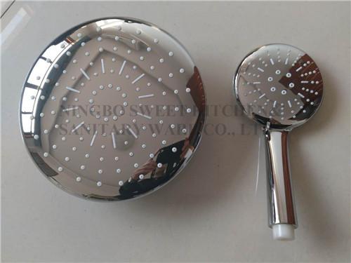 High quality completely chrome plating shower head hand shower top shower spray