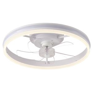 Quality 20 Inch Flush Mount Ceiling Fan Light , Bedroom White Fandelier Ceiling Fan With Light wholesale