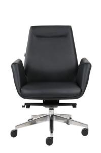 Quality Conjoined Armrest 360 Degree Leather Revolving Chair With Castors wholesale