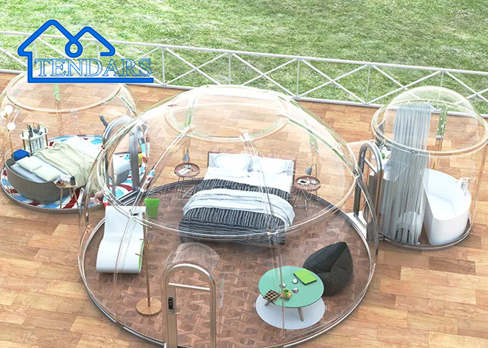 Customized Size UV Resistant Waterproof And Fireproof Luxury Glamping Hotel Tent For Sale