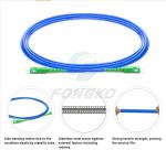 Single Mode Simplex Armored Optical Fiber Cable GJSFJV With PVC Jacket