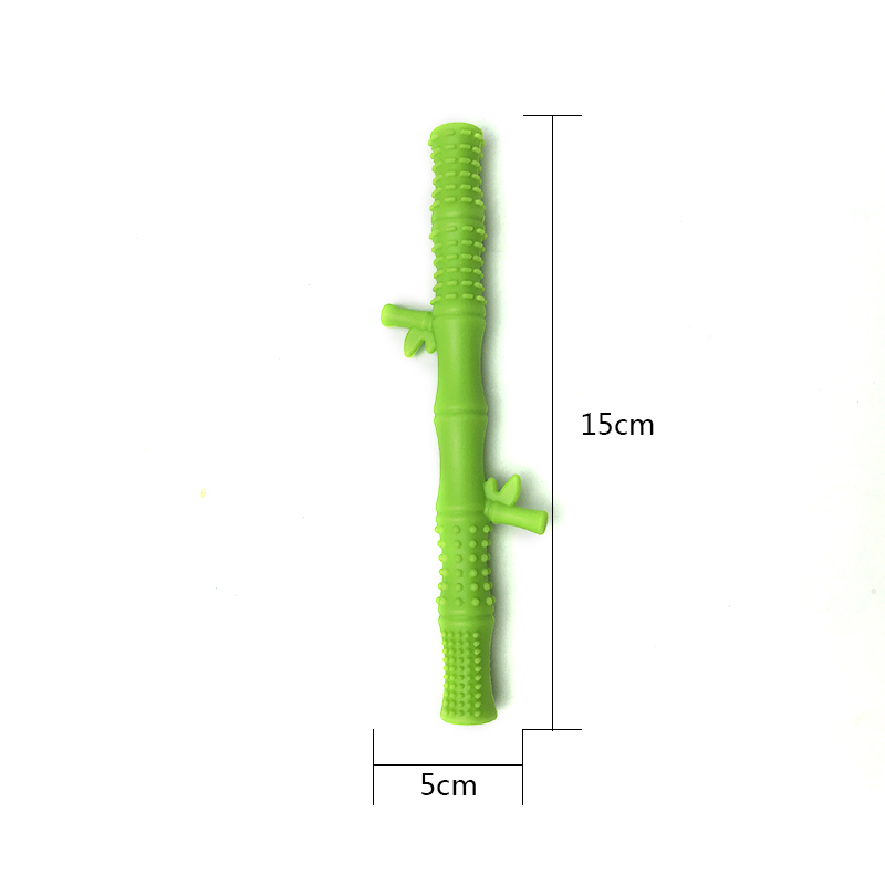 Teething Stick Toy For Baby Teether Food Grade Bamboo Design Teething Tube Silicone Teether Straws