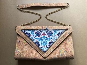 Quality 2022 Hot Sell Ladies Faction Shoulder Bag with Eco Cork 24x6x14.5cm wholesale