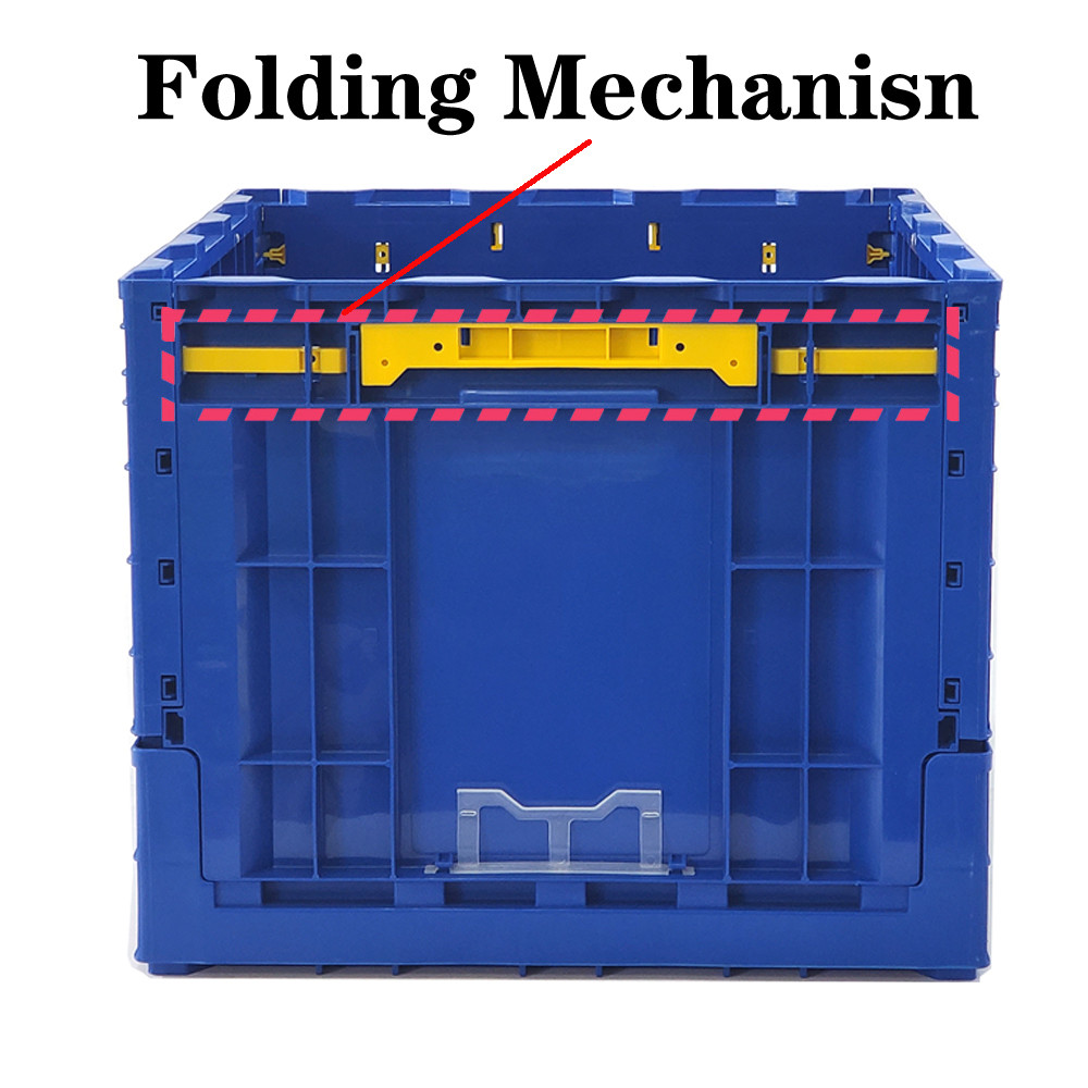 500*500*415mm Collapsible Crate China Solid Storage Foldable Crate Automobile Container