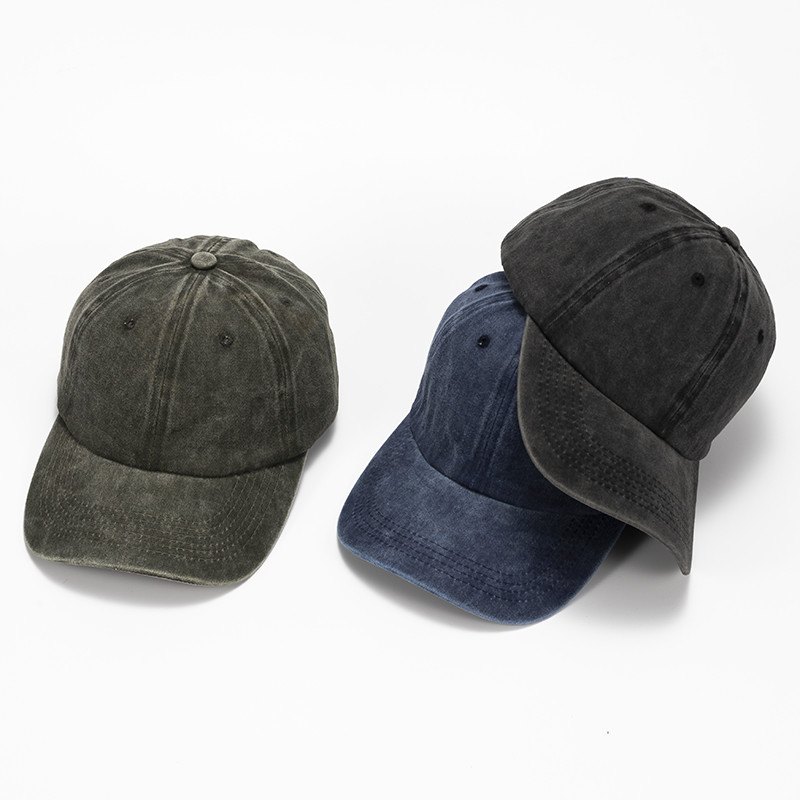 Custom Black Embroidery 100% Cotton Wash Dad Hat