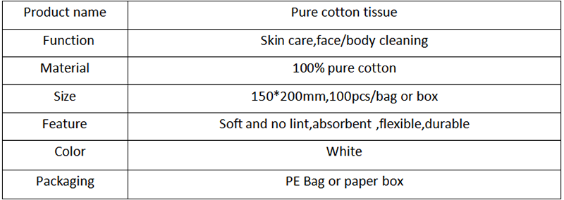 Wholesale 100Pcs Dry and Wet Double Use Makeup Remover Towel Facial Cotton Tissues
