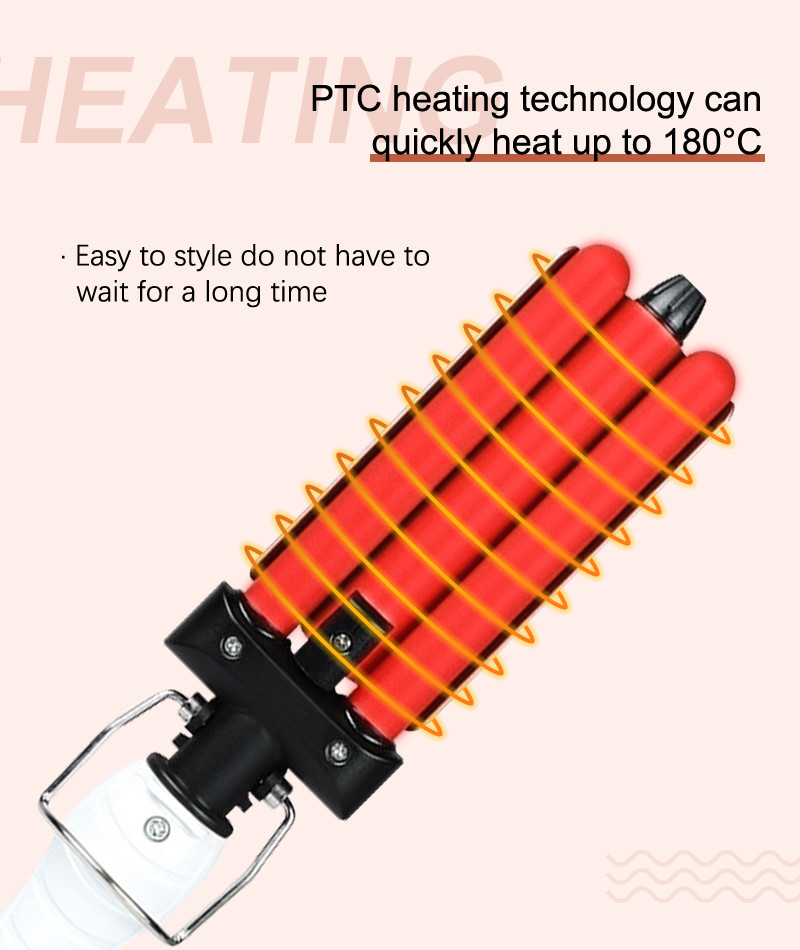 Digital Twisted Mini Hair Curler , 2 In 1 Hair Curler Straightener Ceramic Iron