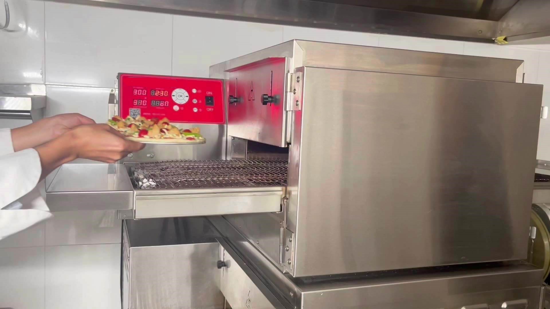 Commercial Professional restaurant kitchen equipment supplier pizza oven electric 16 inch conveyor pizza oven for sale