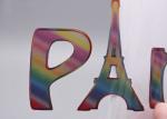 Colourful Lettering Film Heat Transfer Clothing Labels Customised