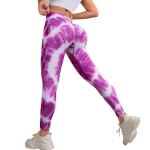 Seamless tie-dye high waist yoga fitness pants tights woman