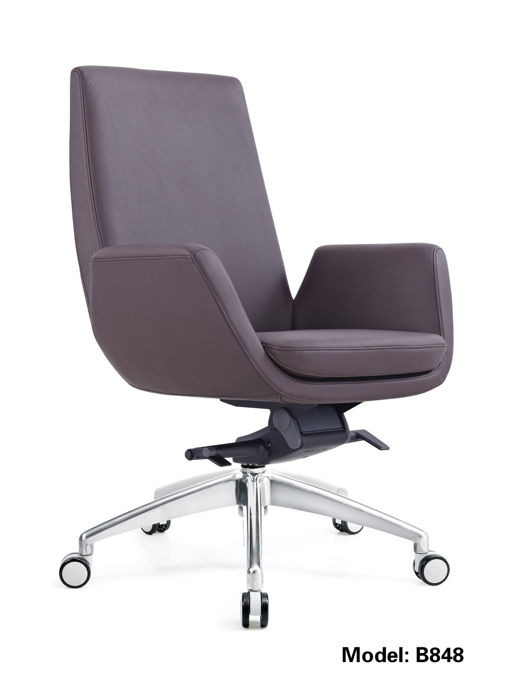 Tilt Sterling Executive Leather Office Chair Aluminium Frame
