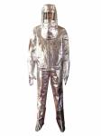 2800G Firefighter Protective Suit Acrylic Fibre Aluminium Finish Acid Resistant