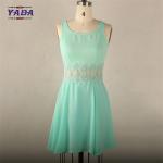 Fashion lace fabric summer designer one piece party China woman chiffon dress
