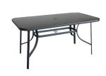 Square Outdoor Garden Table 5mm Tempered Glass Top Table UV Resistant