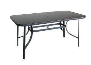 Quality Square Outdoor Garden Table 5mm Tempered Glass Top Table UV Resistant wholesale