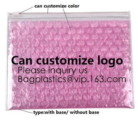 Colored PVC Film Bubble Bag/Special PVC k Bubble Bag/New Material Bubble Mailer With Zipper, bagease, bagplastics