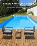 Patio Rattan Furniture Set Hidden Storage, 7 Sofa Sections, Outdoor Wicker