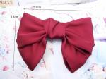 Satin Silk Hair Accessories Clips Butterfly Big Hair Bow Clips Girls 21cmx13cm