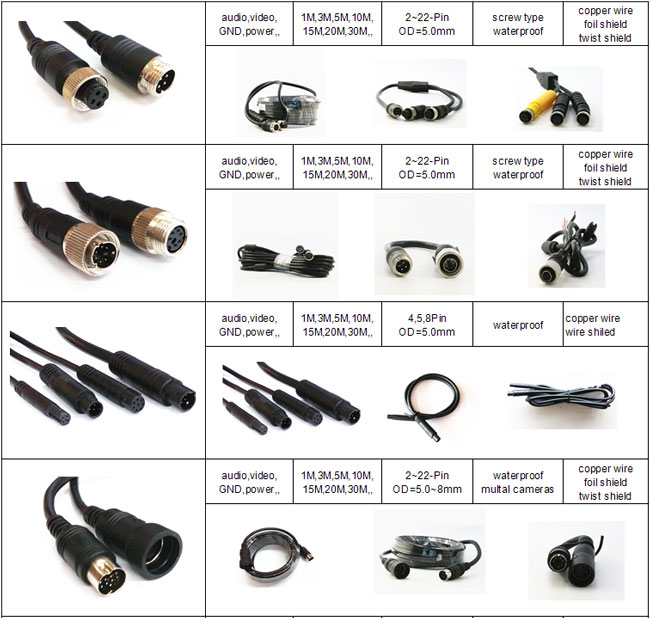 4 pin Reverse Camera Cable
