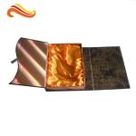 Crocodile Embossed Leather Square Luxury Gift Boxes With Golden Satin Covering