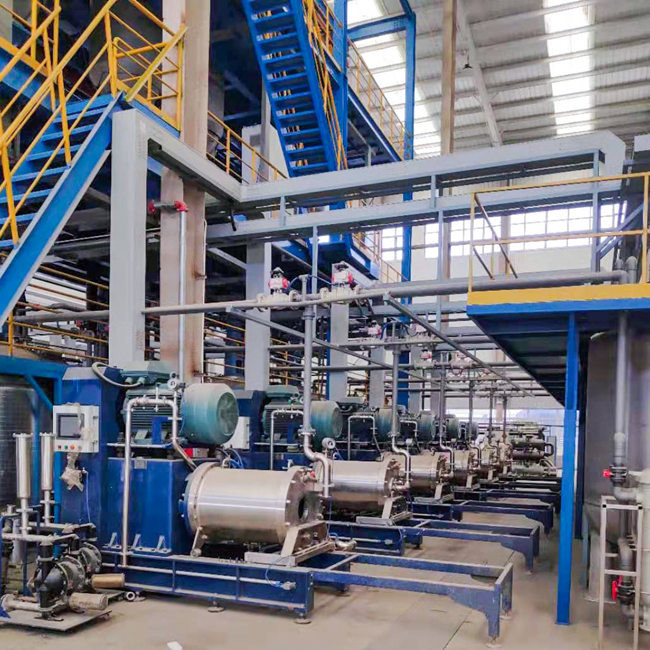 Large Volume NMM Stainless Steel Bead Mill With 22KW Power 1000L/H Capacity Bottom Discharge