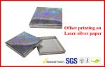 Offset Printed Silver Paper Gift Packaging Box for Christmas , Custom Top and