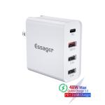 Essager 2021 Earl High-quality Essager 48W PD Charger 4 Port Wall Charger QC3.0