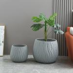 Long Lasting Frost Resistant Fiber Clay Planters Easy Cleaning