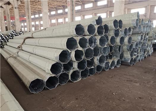 GR65 800kg Design Load Steel Tubular Pole , Steel Electric Pole Weather