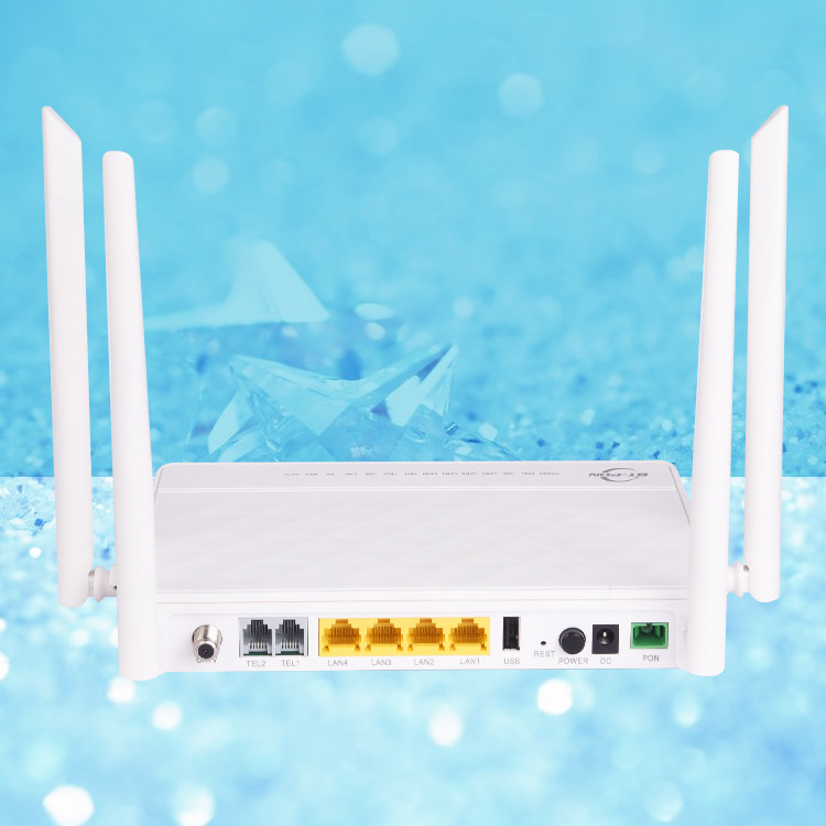 Dual Band ONT 4GE 2VOIP 2.4G 5.8G WLAN 1 USB CATV EPON ONU