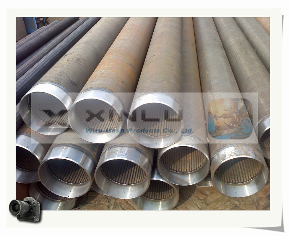 Low Carbon Vee Wire Galvanized Dewatering Screen Pipe 6-5/8" Long 5.8m