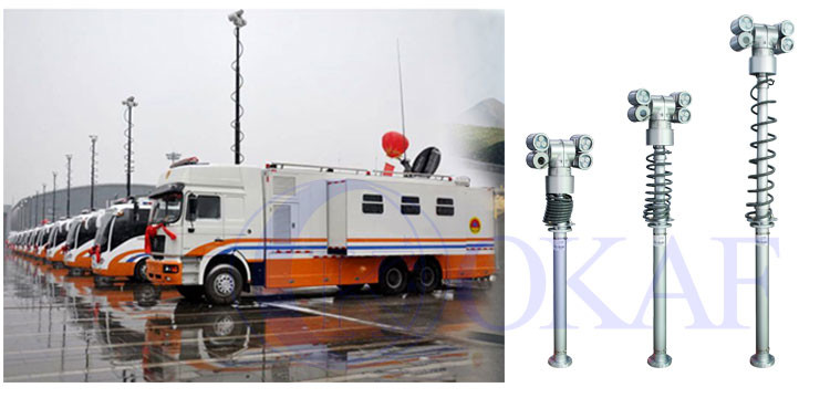 Aluminum Alloy Night Scan Light Tower Telescopic Camera With Light IP66