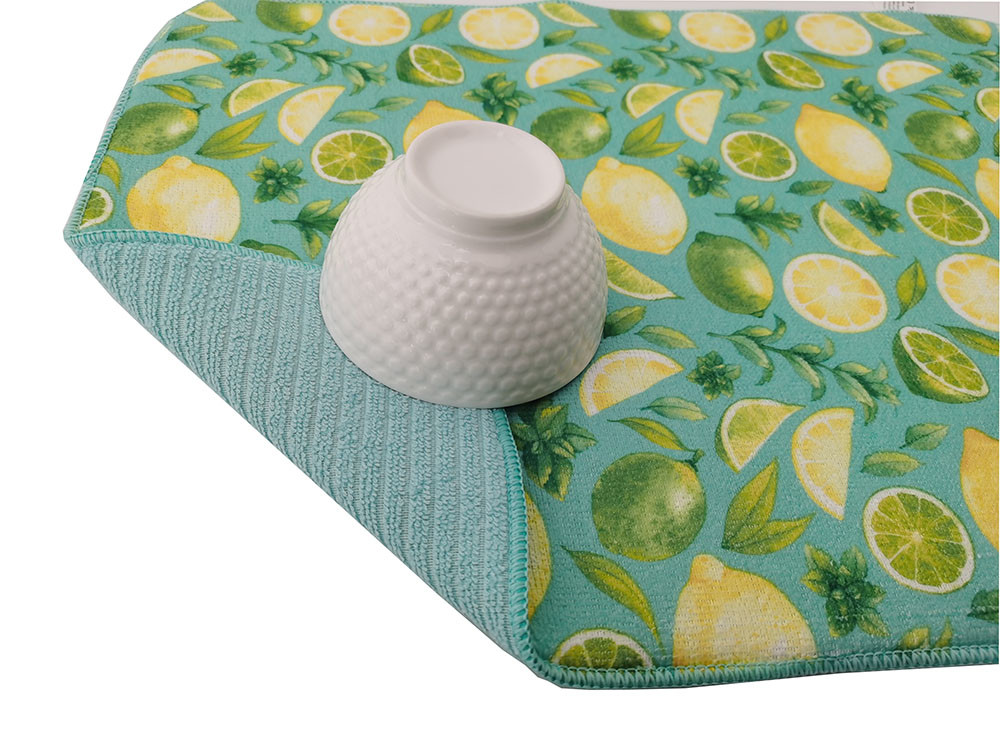 20x15inch Decorative Printing Microfiber Dish Drying Mat