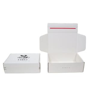 Quality Rectangle White Corrugated Mailer Boxes Zipper Cardboard Box For Gift Packaging wholesale