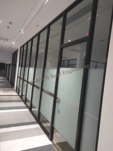 Quality Soundproof 6mm Acoustic Glass Partition Walls , 12mm Aluminium Glass Office Partition wholesale