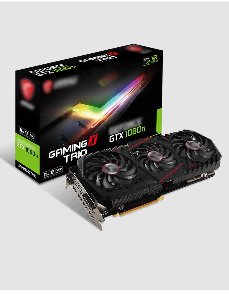 Desktop Gaming NAVIDIA Graphic Card GTX 1080 TI GAMING X TRIO 11GB GDDR5 352bit