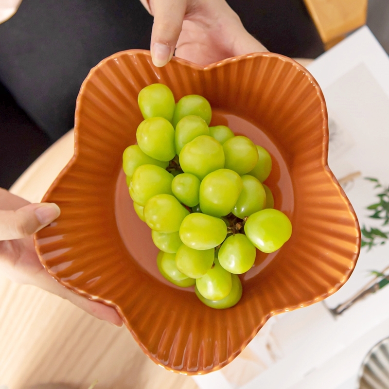 Salad Plate Ceramic Dessert Soup And Sandwich Plate For Snack Minimalism Nordic White