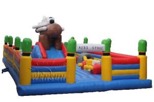 Quality Aerospace Theme Inflatable Fun City , Water Resistant Giant Bouncy House wholesale